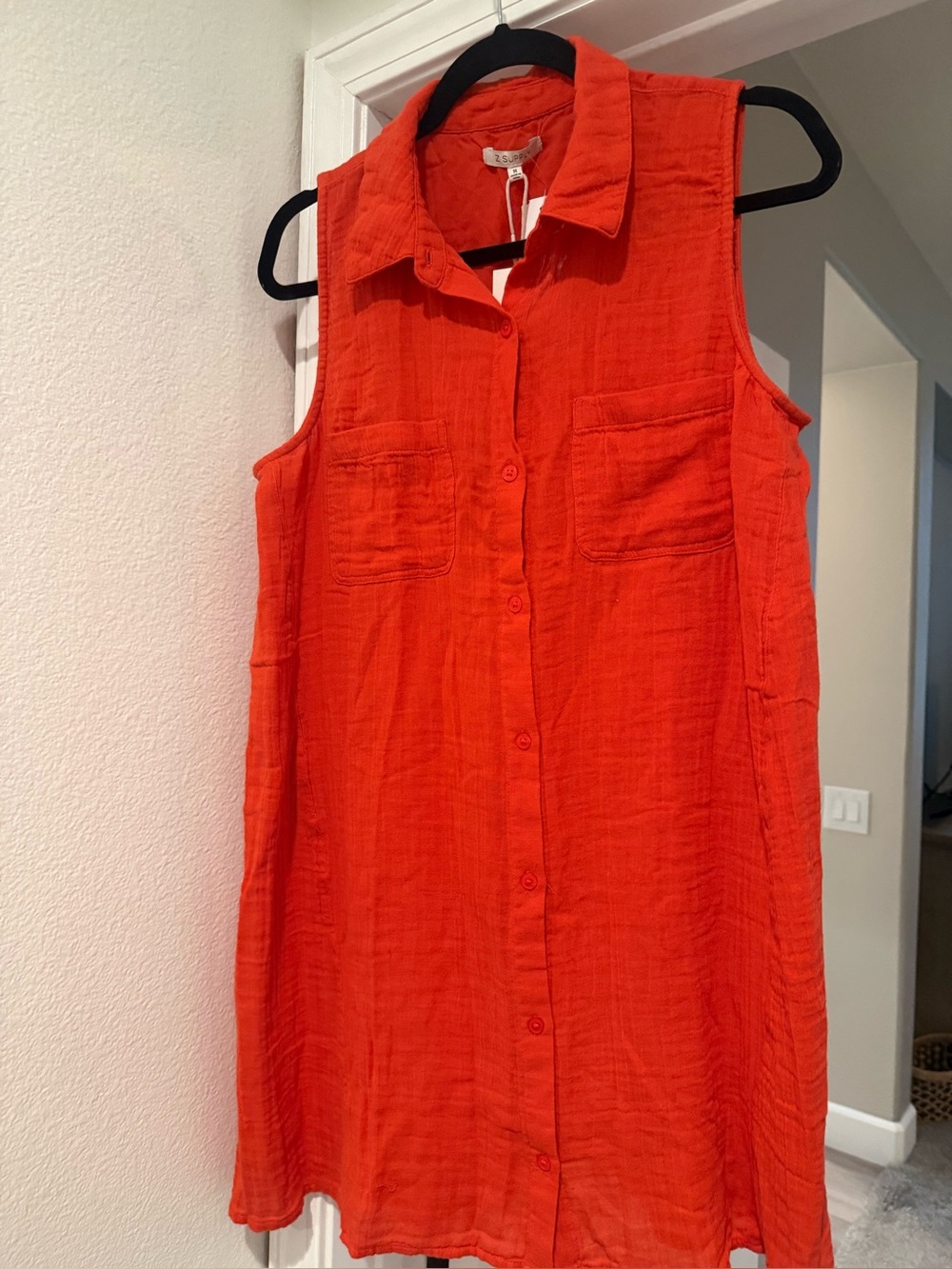 Z Supply New Light Dress Sz M NWOT Red
